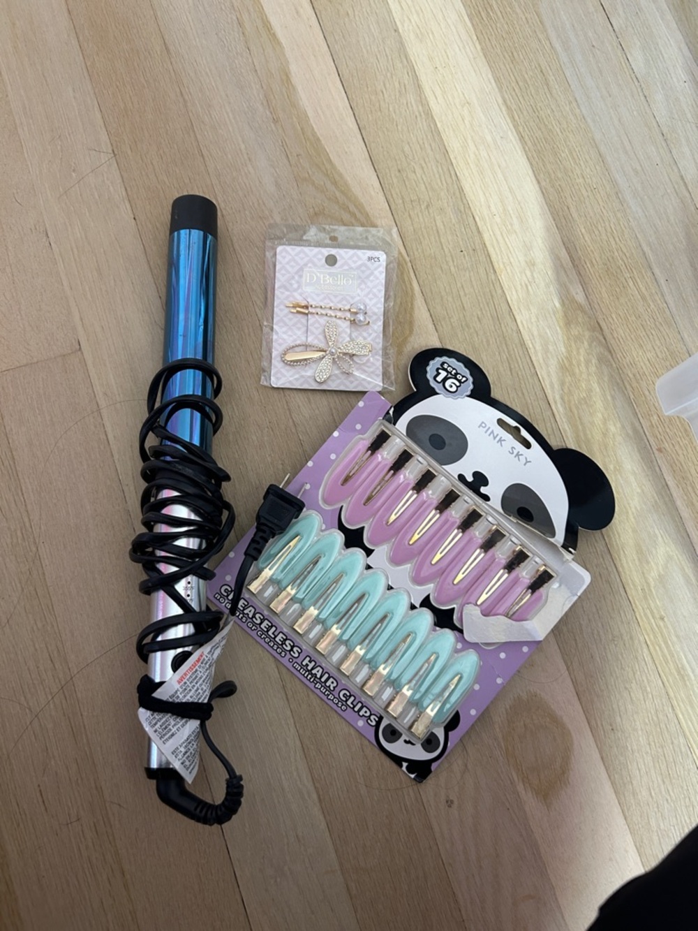 Pastel Hair Clips Set - Pink & Mint